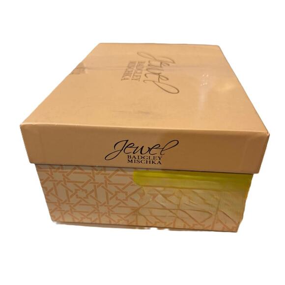 Jewel Badgley Mischka, 10, Black, Tatum Slingback Block Heels with Capped Toe - Picture 2 of 7